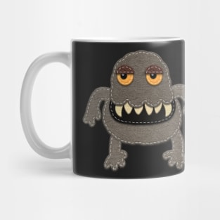 Little Brown Monster | Felt Look | Halloween Sticker Mug